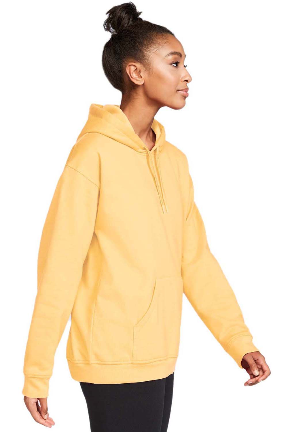 Gildan SF500 Mens Softstyle Hooded Sweatshirt Hoodie Yellow Haze SIde