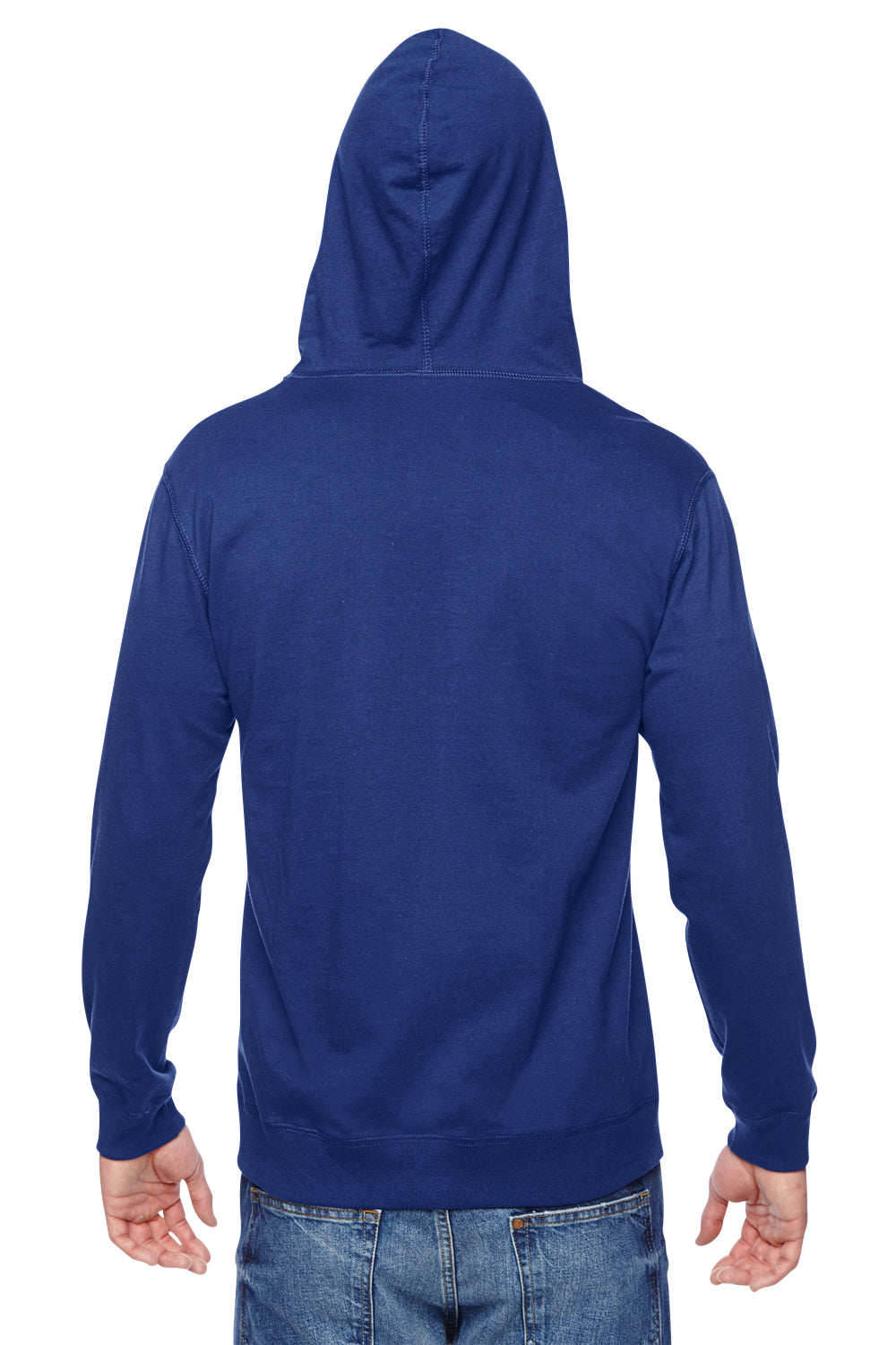 Fruit Of The Loom SF60R Mens Sofspun Full Zip Hooded Sweatshirt Hoodie Royal Blue Back