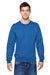 Fruit Of The Loom SF72R Mens Sofspun Fleece Crewneck Sweatshirt Royal Blue Front