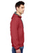 Fruit Of The Loom SF76R Mens Sofspun Hooded Sweatshirt Hoodie Heather Brick Red Side