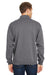 Fruit Of The Loom SF95R Mens Sofspun Fleece 1/4 Zip Sweatshirt Heather Charcoal Grey Back