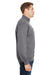 Fruit Of The Loom SF95R Mens Sofspun Fleece 1/4 Zip Sweatshirt Heather Charcoal Grey Side
