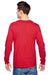 Fruit Of The Loom SFLR Mens Sofspun Jersey Long Sleeve Crewneck T-Shirt Fiery Red Back