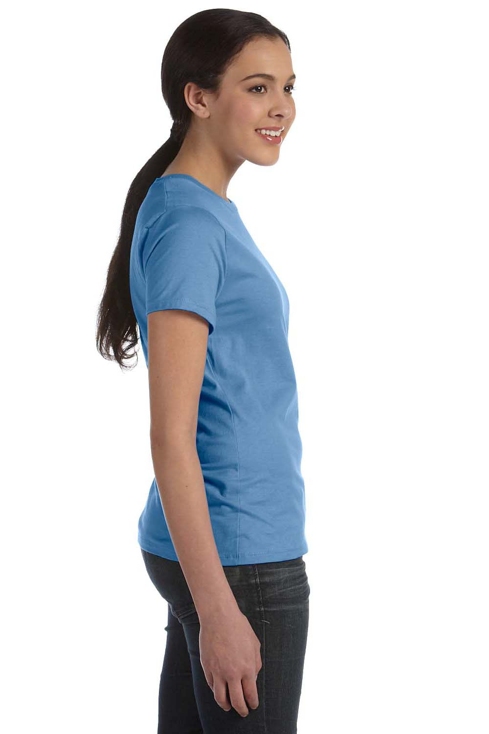 Hanes SL04 Womens Nano-T Short Sleeve Crewneck T-Shirt Carolina Blue Side