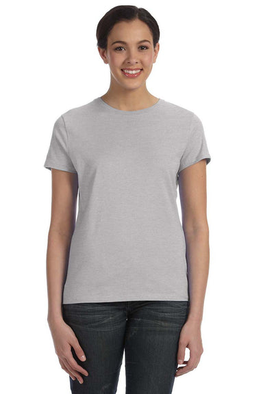 Hanes SL04 Womens Nano-T Short Sleeve Crewneck T-Shirt Light Steel Grey Front
