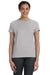 Hanes SL04 Womens Nano-T Short Sleeve Crewneck T-Shirt Light Steel Grey Front