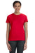 Hanes SL04 Womens Nano-T Short Sleeve Crewneck T-Shirt Red Front