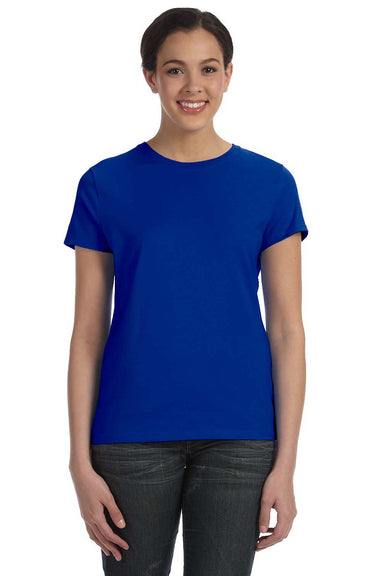 Hanes SL04 Womens Nano-T Short Sleeve Crewneck T-Shirt Royal Blue Front