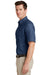 Port & Company SP11 Mens Denim Short Sleeve Button Down Shirt w/ Pocket Ink Blue Side