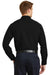 Red Kap SP14 Mens Industrial Moisture Wicking Long Sleeve Button Down Shirt w/ Double Pockets Black Back