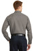 Red Kap SP14 Mens Industrial Moisture Wicking Long Sleeve Button Down Shirt w/ Double Pockets Grey Back