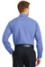 Red Kap SP14 Mens Industrial Moisture Wicking Long Sleeve Button Down Shirt w/ Double Pockets Light Blue Back