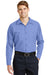Red Kap SP14 Mens Industrial Moisture Wicking Long Sleeve Button Down Shirt w/ Double Pockets Light Blue Front