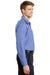 Red Kap SP14 Mens Industrial Moisture Wicking Long Sleeve Button Down Shirt w/ Double Pockets Light Blue Side
