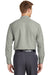 Red Kap SP14 Mens Industrial Moisture Wicking Long Sleeve Button Down Shirt w/ Double Pockets Light Grey Back