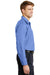 Red Kap SP14 Mens Industrial Moisture Wicking Long Sleeve Button Down Shirt w/ Double Pockets Petrol Blue Side