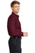 CornerStone SP17 Mens SuperPro Stain Resistant Long Sleeve Button Down Shirt w/ Pocket Burgundy Side