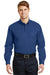 CornerStone SP17 Mens SuperPro Stain Resistant Long Sleeve Button Down Shirt w/ Pocket Royal Blue Front