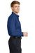 CornerStone SP17 Mens SuperPro Stain Resistant Long Sleeve Button Down Shirt w/ Pocket Royal Blue Side