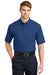CornerStone SP18 Mens SuperPro Stain Resistant Short Sleeve Button Down Shirt w/ Pocket Royal Blue Front