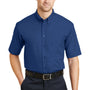 CornerStone Mens SuperPro Stain Resistant Short Sleeve Button Down Shirt w/ Pocket - Royal Blue