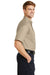 CornerStone SP18 Mens SuperPro Stain Resistant Short Sleeve Button Down Shirt w/ Pocket Stone Brown Side