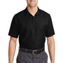Red Kap Mens Industrial Moisture Wicking Short Sleeve Button Down Shirt w/ Double Pockets - Black