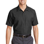 Red Kap Mens Industrial Moisture Wicking Short Sleeve Button Down Shirt w/ Double Pockets - Charcoal Grey