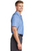 Red Kap SP24 Mens Industrial Moisture Wicking Short Sleeve Button Down Shirt w/ Double Pockets Light Blue Side