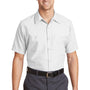 Red Kap Mens Industrial Moisture Wicking Short Sleeve Button Down Shirt w/ Double Pockets - White