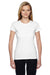 Fruit Of The Loom SSFJR Womens Sofspun Jersey Short Sleeve Crewneck T-Shirt White Front