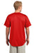 Sport-Tek ST220 Mens Tough Mesh Moisture Wicking Short Sleeve Jersey Red Back