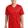 Sport-Tek Mens Tough Mesh Moisture Wicking Short Sleeve Jersey - True Red
