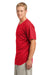 Sport-Tek ST220 Mens Tough Mesh Moisture Wicking Short Sleeve Jersey Red Side