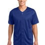Sport-Tek Mens Tough Mesh Moisture Wicking Short Sleeve Jersey - True Royal Blue