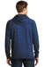 Sport-Tek ST225 Mens Electric Heather Moisture Wicking Fleece Hooded Sweatshirt Hoodie Dark Royal Blue Back