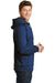Sport-Tek ST225 Mens Electric Heather Moisture Wicking Fleece Hooded Sweatshirt Hoodie Dark Royal Blue Side