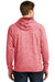 Sport-Tek ST225 Mens Electric Heather Moisture Wicking Fleece Hooded Sweatshirt Hoodie Red Back