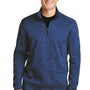 Sport-Tek Mens Electric Heather Moisture Wicking Fleece 1/4 Zip Sweatshirt - Dark Royal Blue Electric