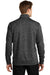 Sport-Tek ST226 Mens Electric Heather Moisture Wicking Fleece 1/4 Zip Sweatshirt Grey Black Back