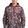 Sport-Tek Mens Sport-Wick Mineral Freeze Moisture Wicking Fleece Hooded Sweatshirt Hoodie - Deep Red