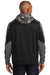 Sport-Tek ST231 Mens Sport-Wick Mineral Freeze Moisture Wicking Fleece Hooded Sweatshirt Hoodie Black/Grey Back