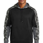 Sport-Tek Mens Sport-Wick Mineral Freeze Moisture Wicking Fleece Hooded Sweatshirt Hoodie - Black