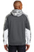Sport-Tek ST231 Mens Sport-Wick Mineral Freeze Moisture Wicking Fleece Hooded Sweatshirt Hoodie Grey/White Back