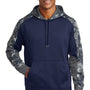 Sport-Tek Mens Sport-Wick Mineral Freeze Moisture Wicking Fleece Hooded Sweatshirt Hoodie - True Navy Blue