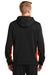 Sport-Tek ST235 Mens Sport-Wick Moisture Wicking Fleece Hooded Sweatshirt Hoodie Black/Orange Back