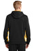 Sport-Tek ST235 Mens Sport-Wick Moisture Wicking Fleece Hooded Sweatshirt Hoodie Black/Gold Back