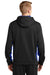 Sport-Tek ST235 Mens Sport-Wick Moisture Wicking Fleece Hooded Sweatshirt Hoodie Black/Royal Blue Back