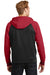 Sport-Tek ST236 Mens Sport-Wick Moisture Wicking Fleece Hooded Sweatshirt Hoodie Black/Red Back