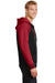 Sport-Tek ST236 Mens Sport-Wick Moisture Wicking Fleece Hooded Sweatshirt Hoodie Black/Red Side